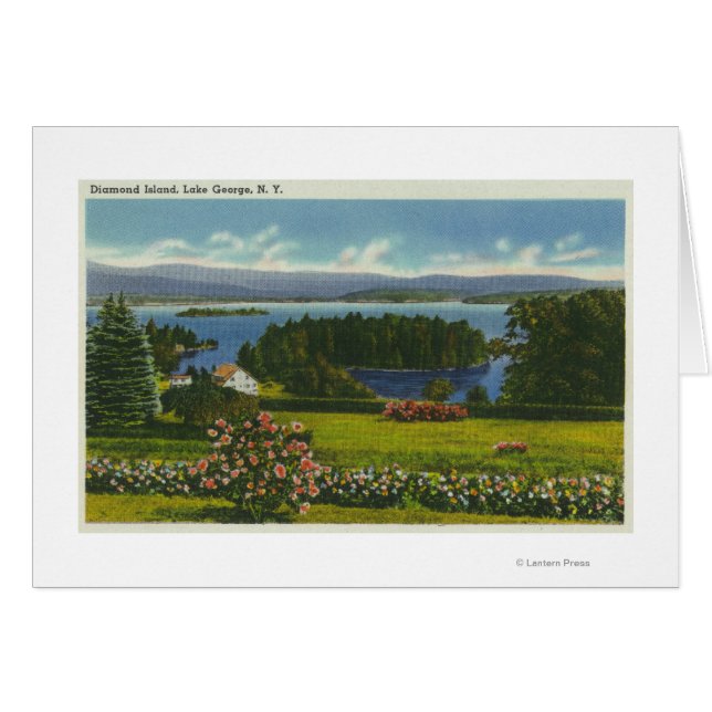 Hillside View of Diamond Island and Lake (Vorderseite (Horizontal))