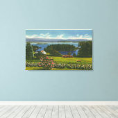 Hillside View of Diamond Island and Lake Leinwanddruck (Insitu (Holzboden))