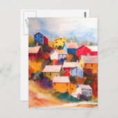 Hillside Village Houses Postcard Postkarte (Vorne/Hinten)