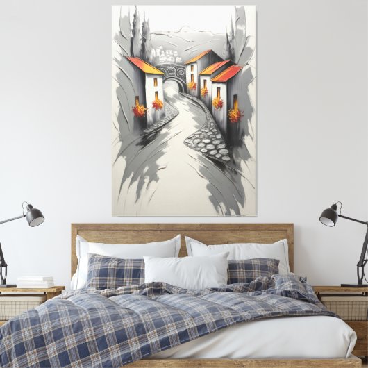 Hillside Village Pathway Leinwanddruck (Insitu (Schlafzimmer))