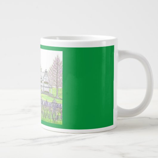 Hilltop Farm in Spring Jumbo Coffee Tasse (Rechts)