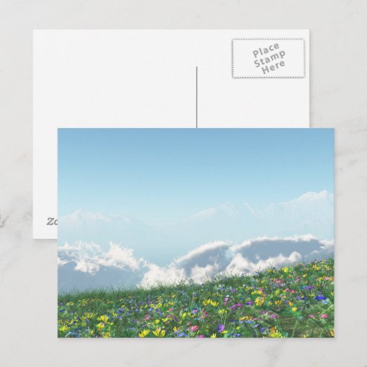 Hilltop Spring Postcard Postkarte (Vorne/Hinten)