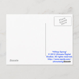 Hilltop Spring Postcard Postkarte