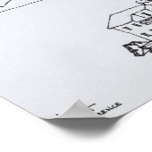 Hilltop Village Nonza | Korsika, Frankreich Poster (Ecke)