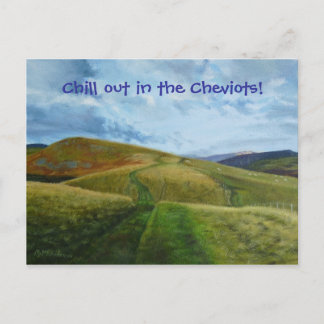 Hillwalking Northumberland Cheviots Postkarte