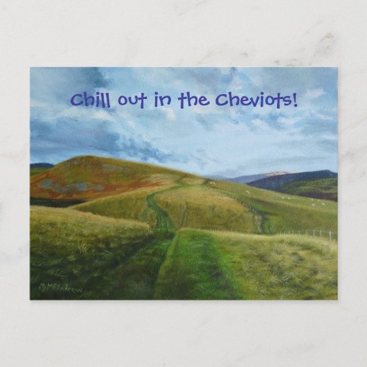 Hillwalking Northumberland Cheviots Postkarte (Vorderseite)