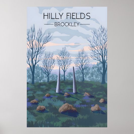 Hilly Fields London Park Reiseplakat Poster (Vorne)