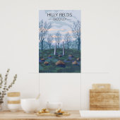 Hilly Fields London Park Reiseplakat Poster (Küche)