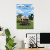 Hilly Fields Park Enfield Reiseplakat Poster (Heimbüro)