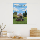 Hilly Fields Park Enfield Reiseplakat Poster (Küche)