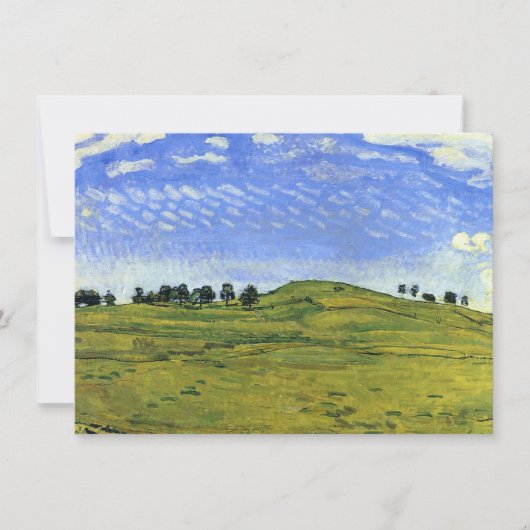 Hilly Landschaft mit Ravens (von Ferdinand Hodler) Karte (Vorderseite)