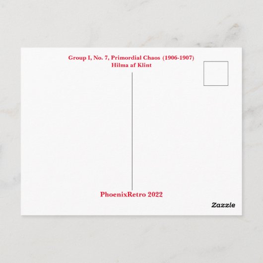 Hilma af Klint abstrakt art Postkarte (Rückseite)
