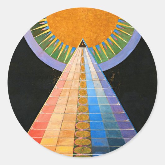Hilma Af Klint Altarpiece No 1 Runder Aufkleber (Vorderseite)