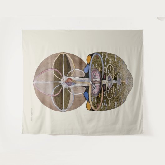 Hilma af Klint - Baum des Wissens, Nr. 1 Wandteppich (Vorderseite (Horizontal))