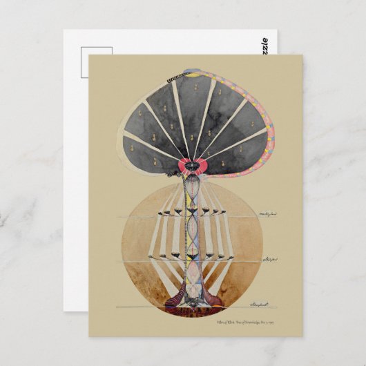 Hilma af Klint - Baum des Wissens, Nr. 3 Postkarte (Vorne/Hinten)