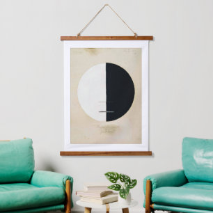 Hilma Af Klint, Buddhas Standpoint, Abstrakte Kuns Wandteppich Mit Holzrahmen