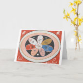 Hilma af Klint card Karte (Gelbe Blume)
