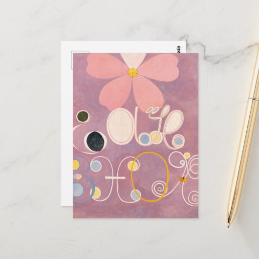 Hilma Af Klint, Die zehn größten Nr. 5, Abstrakte  Postkarte (Vorderseite/Rückseite Beispiel)