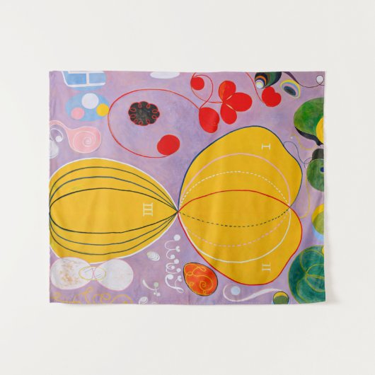 Hilma af Klint - Die zehn größten Nr. 7 Wandteppich (Vorderseite (Horizontal))