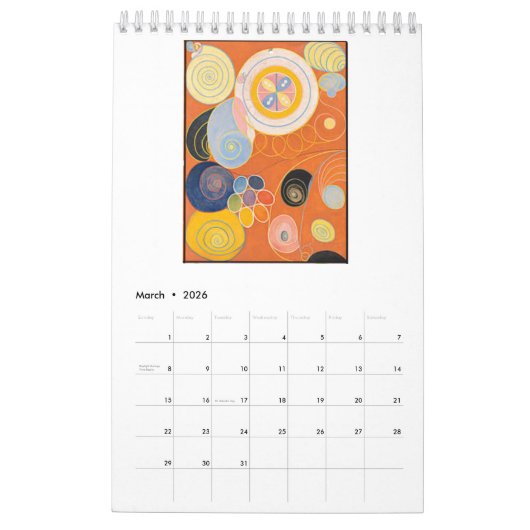 Hilma af Klint, Modern Paintings Kalender (Mär 2026)