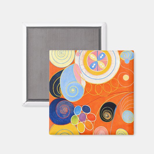 Hilma af Klint Nummer 3 Magnet (Vorderseite/Rückseite)