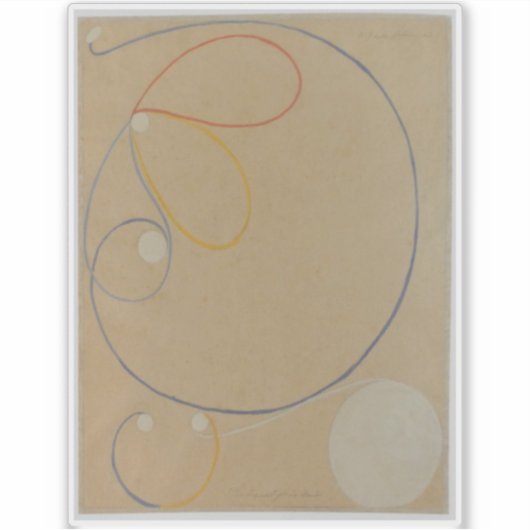 Hilma Af Klint, Seven Point Star No7, Abstrakt Art Aufkleber (Vorderseite)