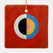 Hilma af Klint, Svanen, nr 17, buntes Kunstwerk Keramikornament (Rückseite)