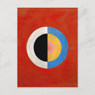 Hilma af Klint, Svanen, nr 17, buntes Kunstwerk Postkarte