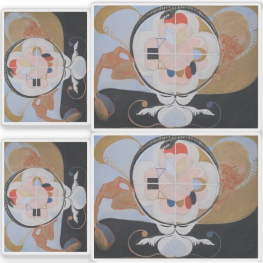 Hilma Af Klint, The Evolution No.13, Abstrakt Art Aufkleber (Vorderseite)