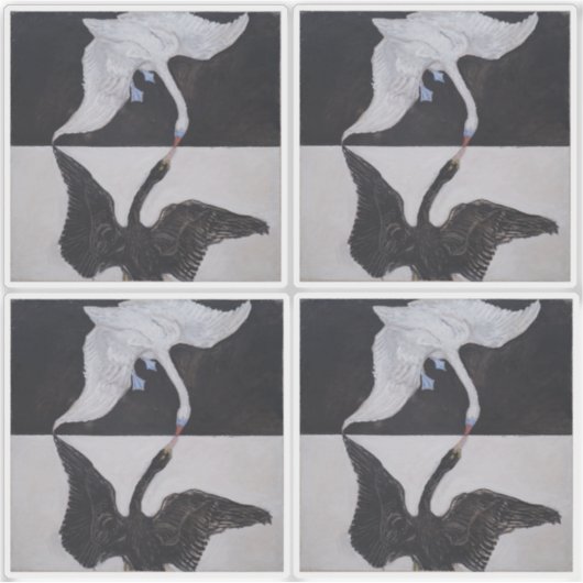 Hilma Af Klint, The Swan No.1, Abstrakt Art Aufkleber (Vorderseite)