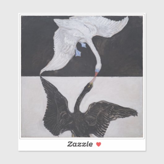 Hilma Af Klint, The Swan No.1, Abstrakt Art Aufkleber (Blatt)