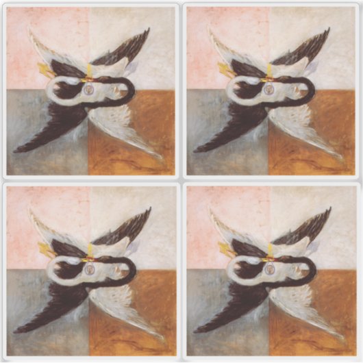 Hilma Af Klint, The Swan No.24, Abstrakt Art Aufkleber (Vorderseite)