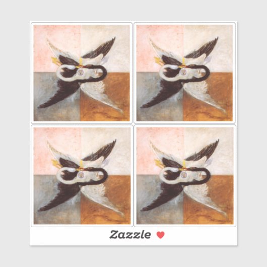 Hilma Af Klint, The Swan No.24, Abstrakt Art Aufkleber (Blatt)