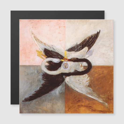 Hilma Af Klint, The Swan No.24, Abstrakt Art Magneteinladung (Vorne/Hinten)