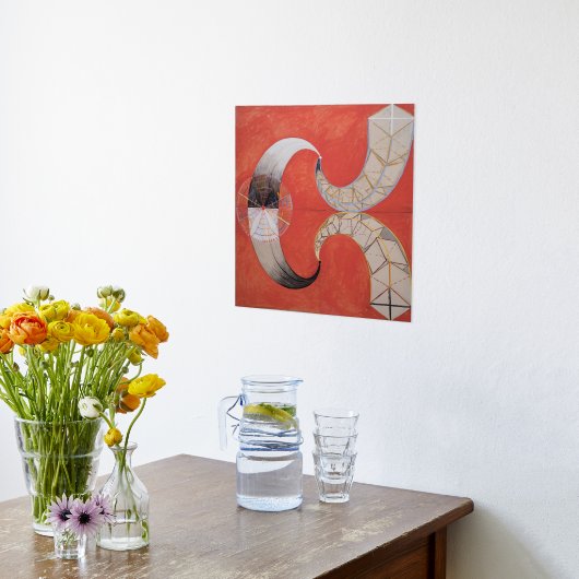 Hilma Af Klint, The Swan No.9, Abstrakt Art Foliendrucke (Ablage(Küche))