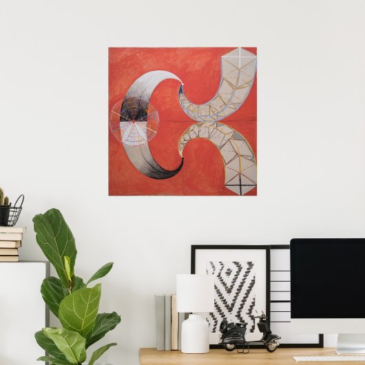 Hilma Af Klint, The Swan No.9, Abstrakt Art Poster (Heimbüro)