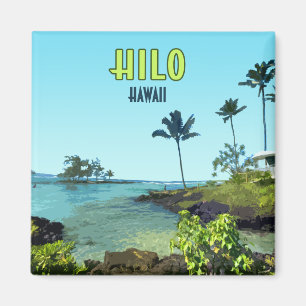 Hilo Big Island Hawaii Strand Vintage Magnet