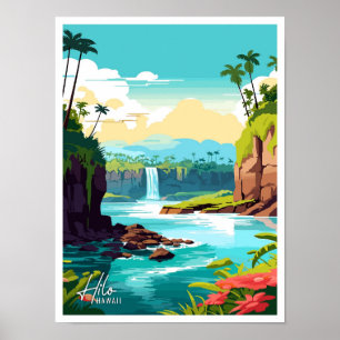 Hilo Hawaii Art Vintag Poster