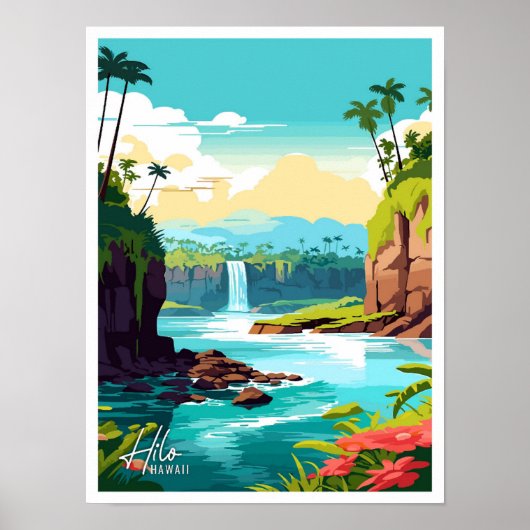 Hilo Hawaii Art Vintag Poster (Vorne)