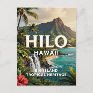 Hilo Hawaii Big Island Reise Postkarte
