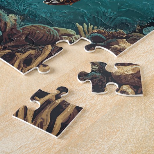 Hilo Hawaii Big Island Retro Tropische Küste Puzzle (Seite)