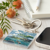 Hilo Hawaii Big Island Turtle Beach Vintag Schlüsselanhänger (Vorderseite rechts)