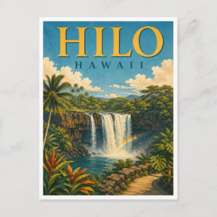 Hilo Hawaii Rainbow Falls GeoSaga Postkarte
