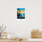 Hilo Hawaii Travel Print Poster (Küche)