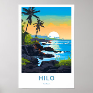 Hilo Hawaii Travel Print Poster