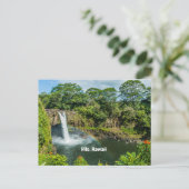 Hilo, Hawaii Tropical Rainbow Falls Wasserfall Postkarte (Stehend Vorderseite)
