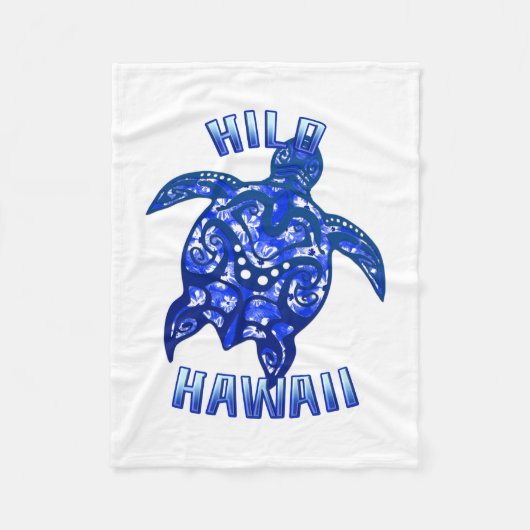 Hilo Hawaii Vacation Tribal Turtle Fleecedecke (Vorderseite)