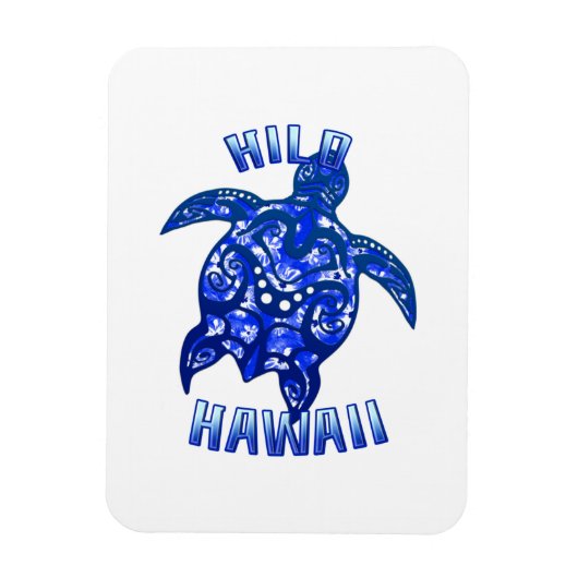 Hilo Hawaii Vacation Tribal Turtle Magnet (Vertikal)