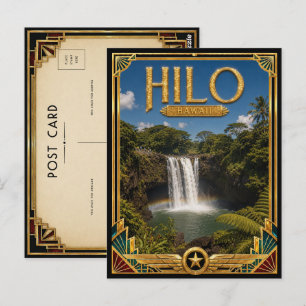 Hilo Hawaii Vintage Art Deco Golden Age Postkarte