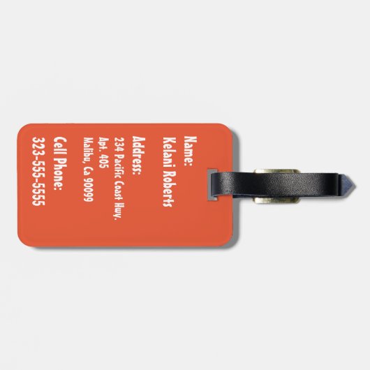 Hilo Hawaiian Palms anpassbare Gepäckmarken Gepäckanhänger (Rückseite horizontal)